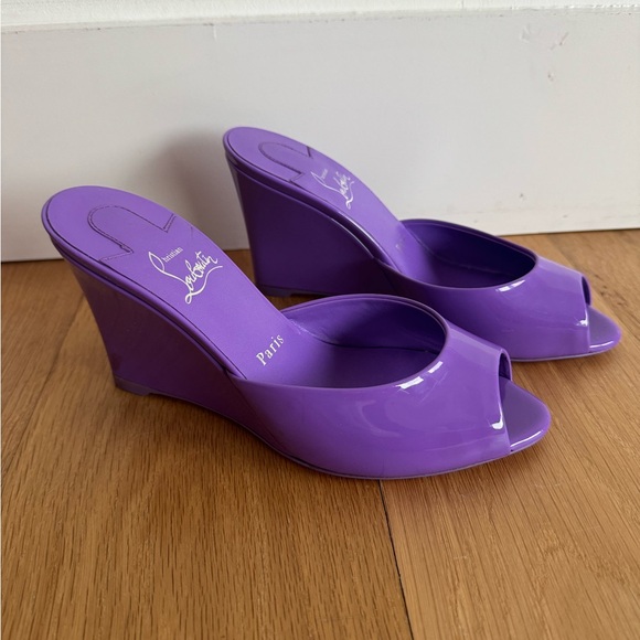 Christian Louboutin Me Dolly Zeppa patent leather mules - Picture 3 of 4